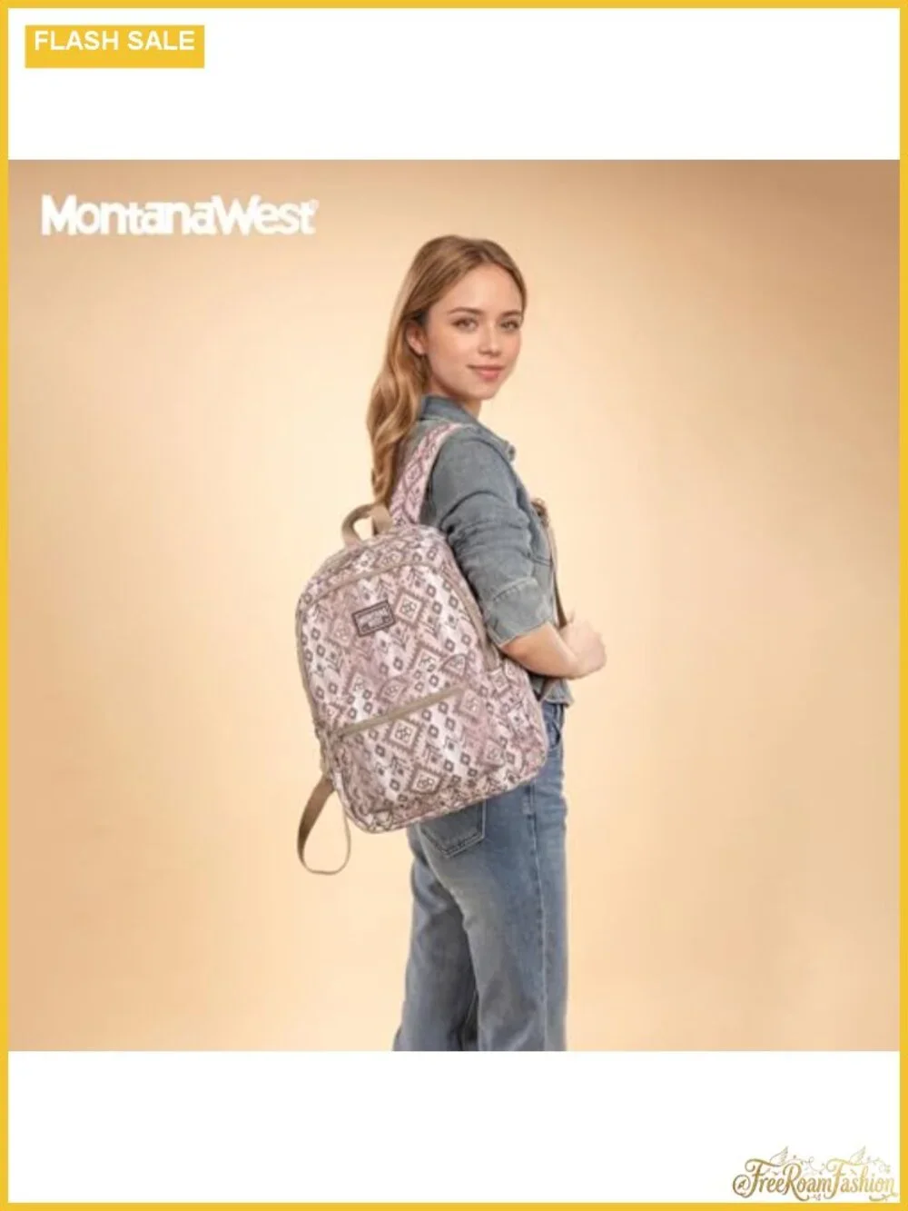 Western Aztec Backpack Purse for Women Waterproof Nylon Travel Daypack